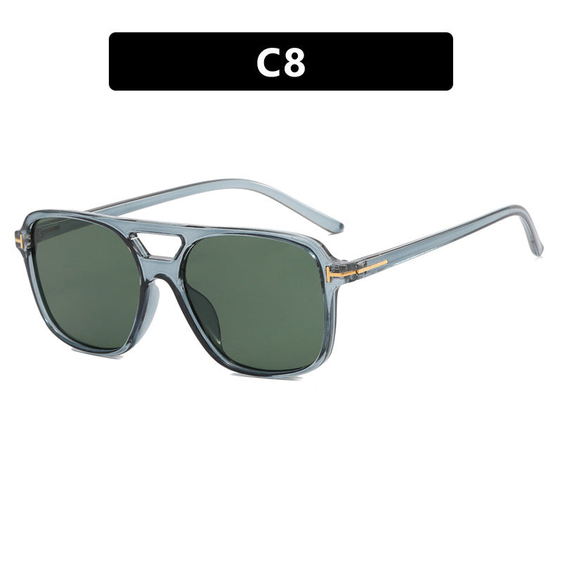 Wholesale PC Double Beam Square T Sunglasses